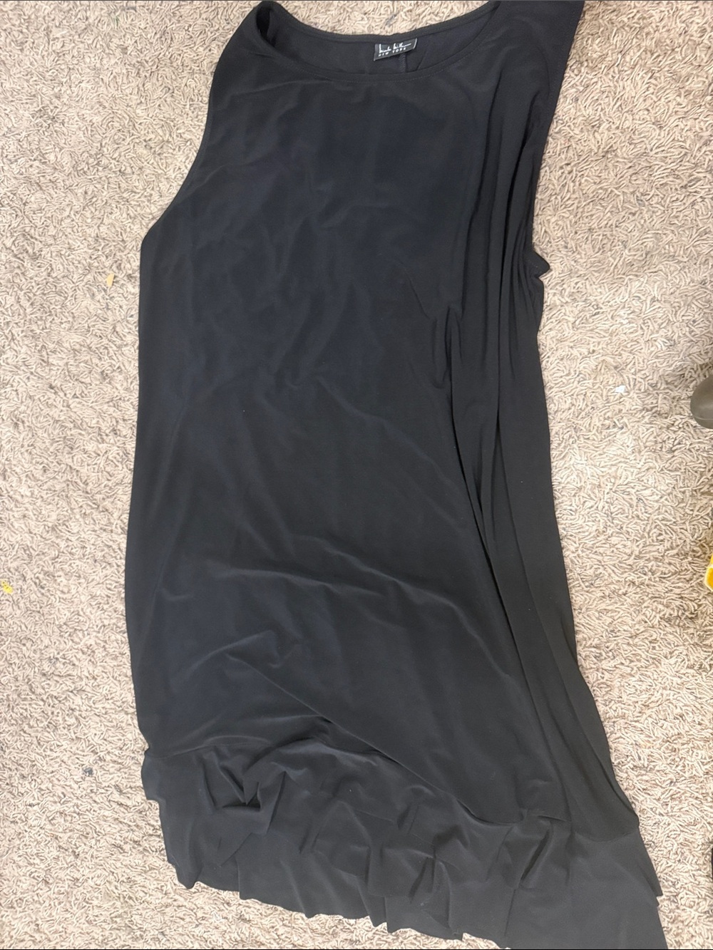 Nicole Miller Black Sleeveless Scoop Neck Dress